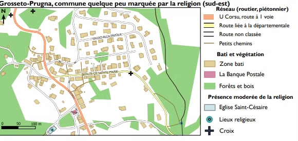 Grosseto-Prugna, commune marquée par la religion (sud-est)